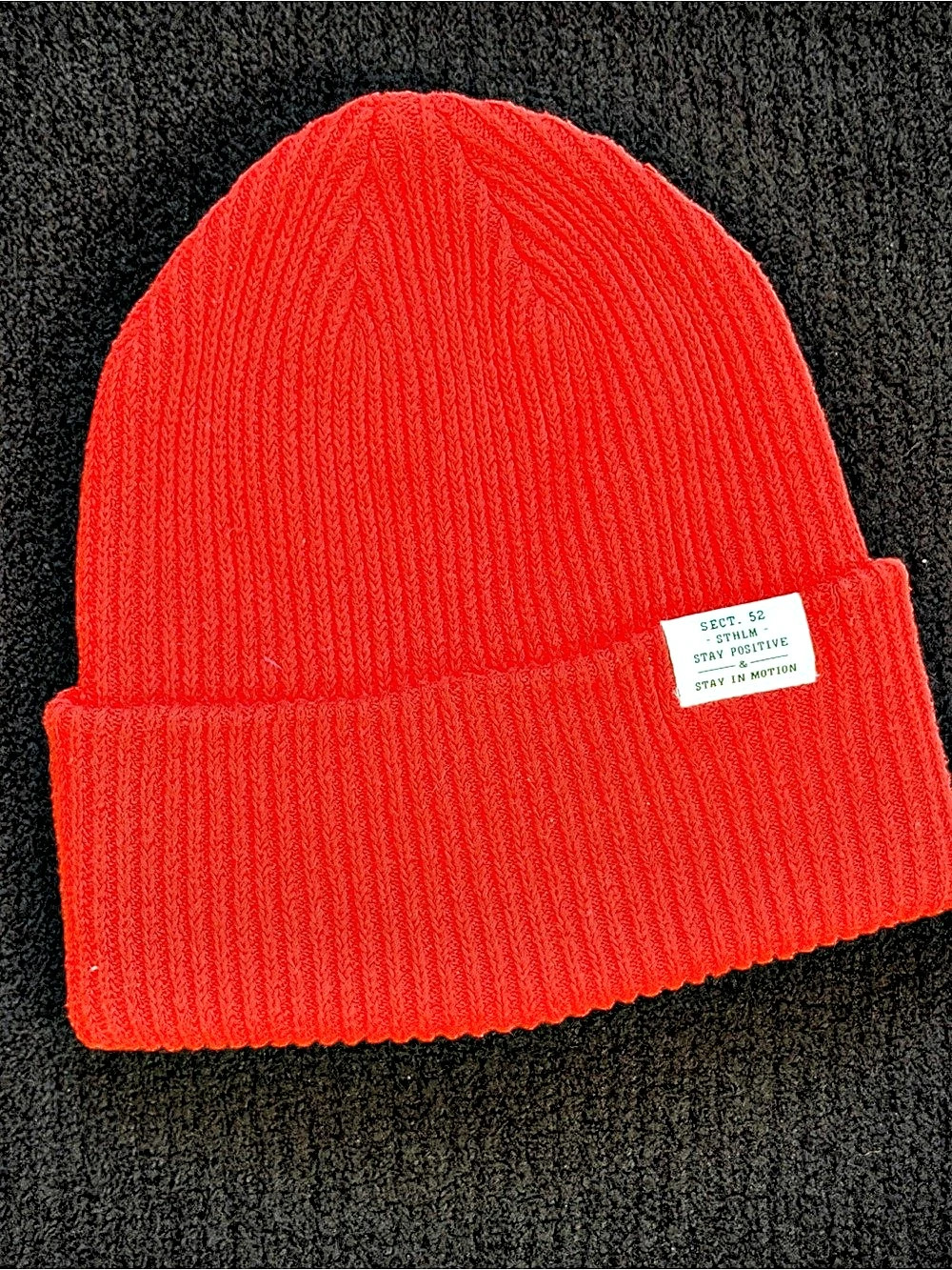 H&M Rib-Knit Hat Orange Like New